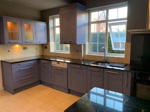After kitchen cabinet respray